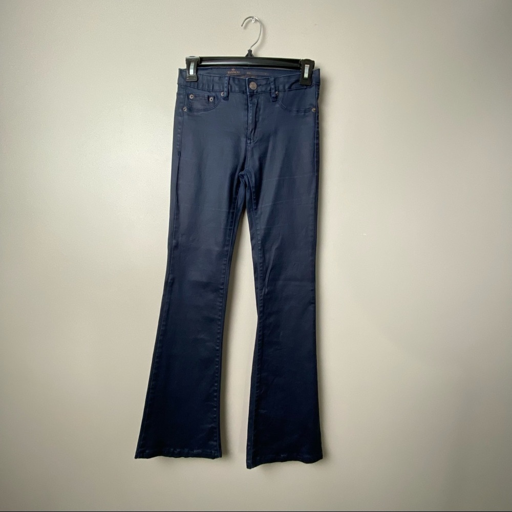 Bianco Navy  Blue Bootcut Pants